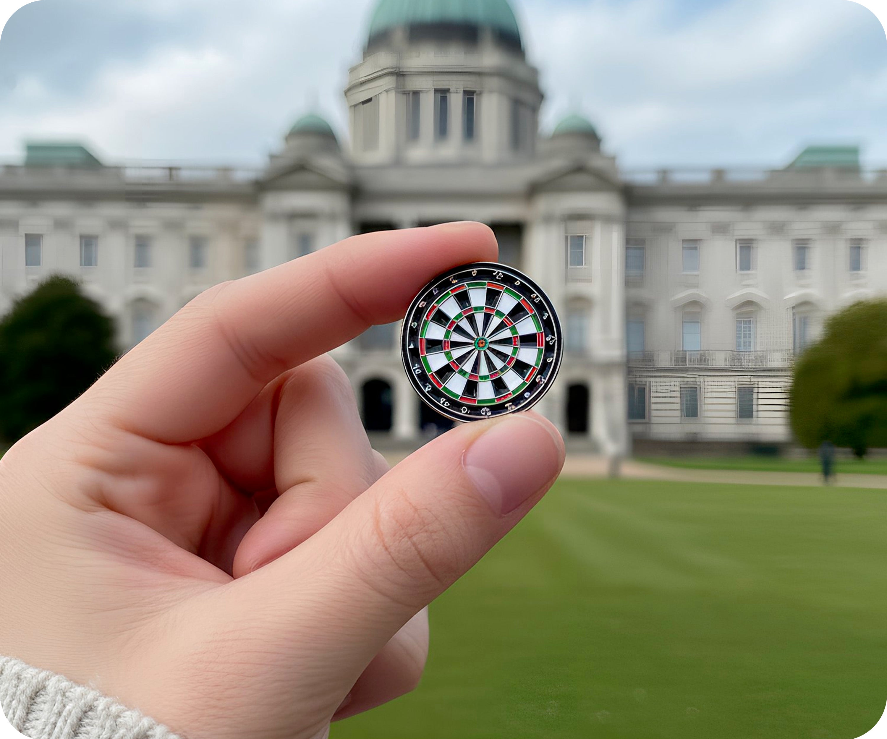 Dart Board Pin Badge