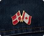 Denmark & Canada Friendship Pin Badge