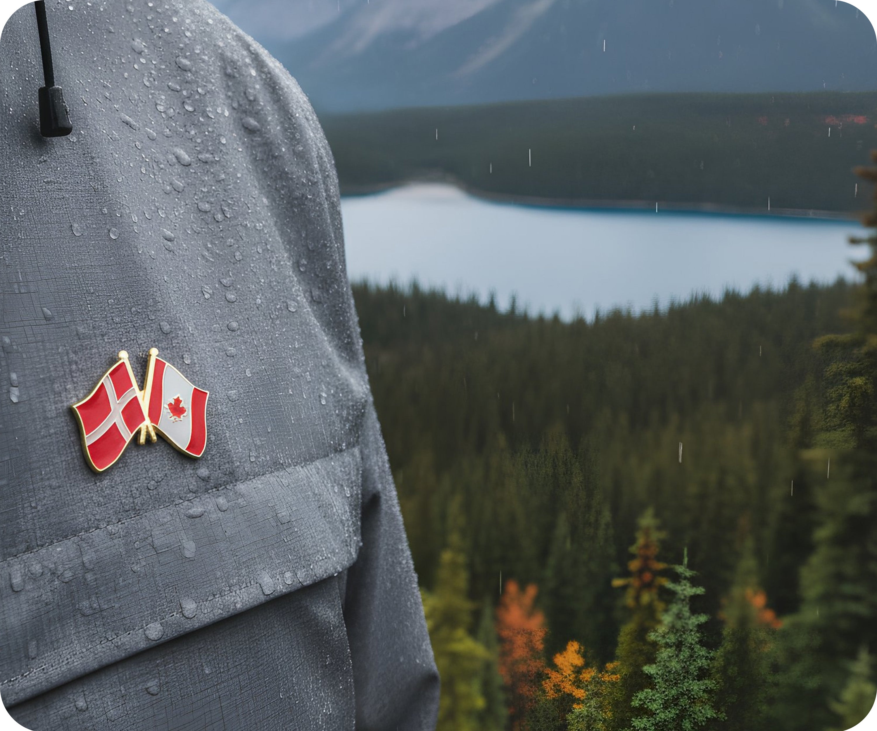 Denmark & Canada Friendship Pin Badge