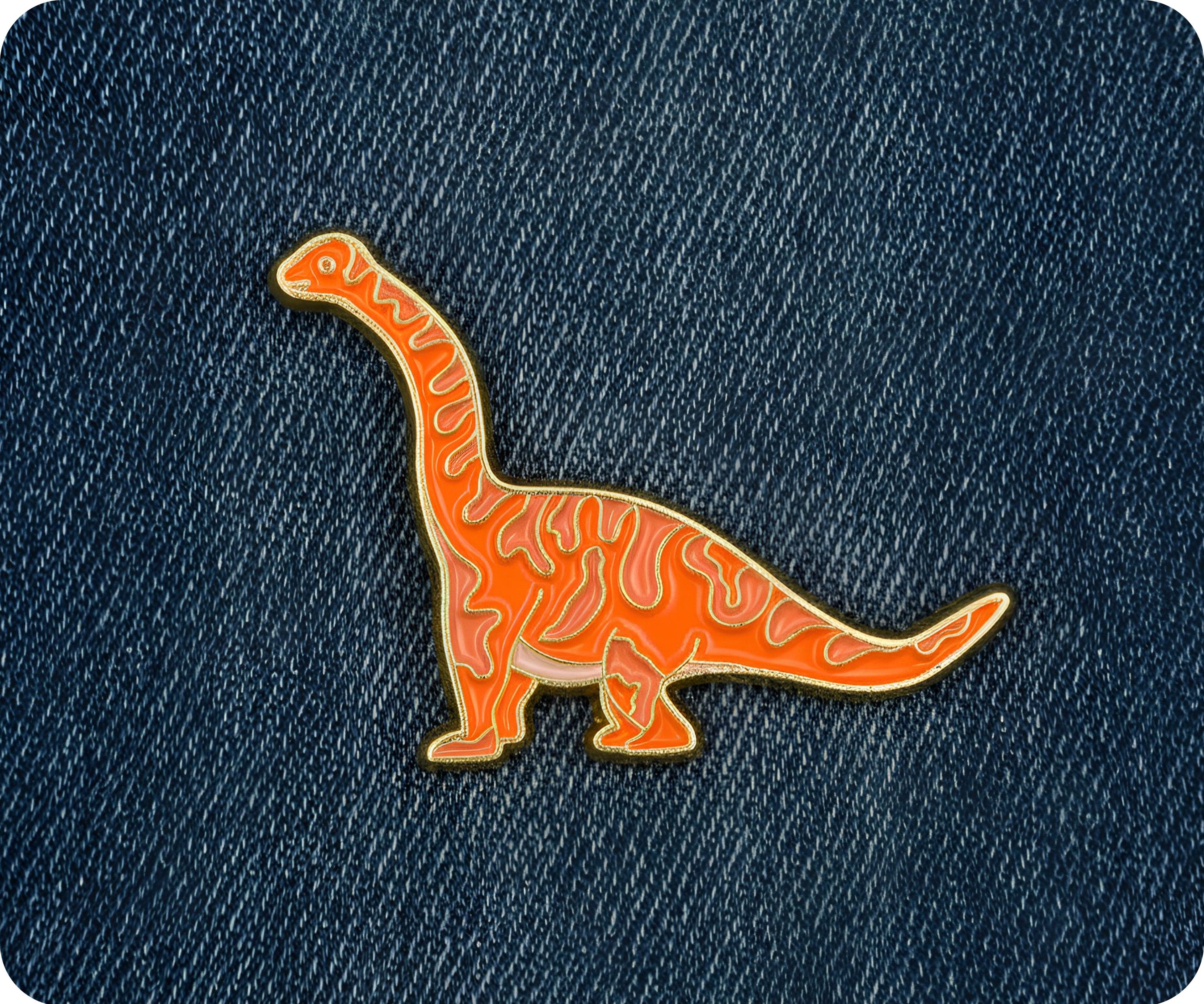 Insignia de pin de dinosaurio Brachiosaurus Jurásico