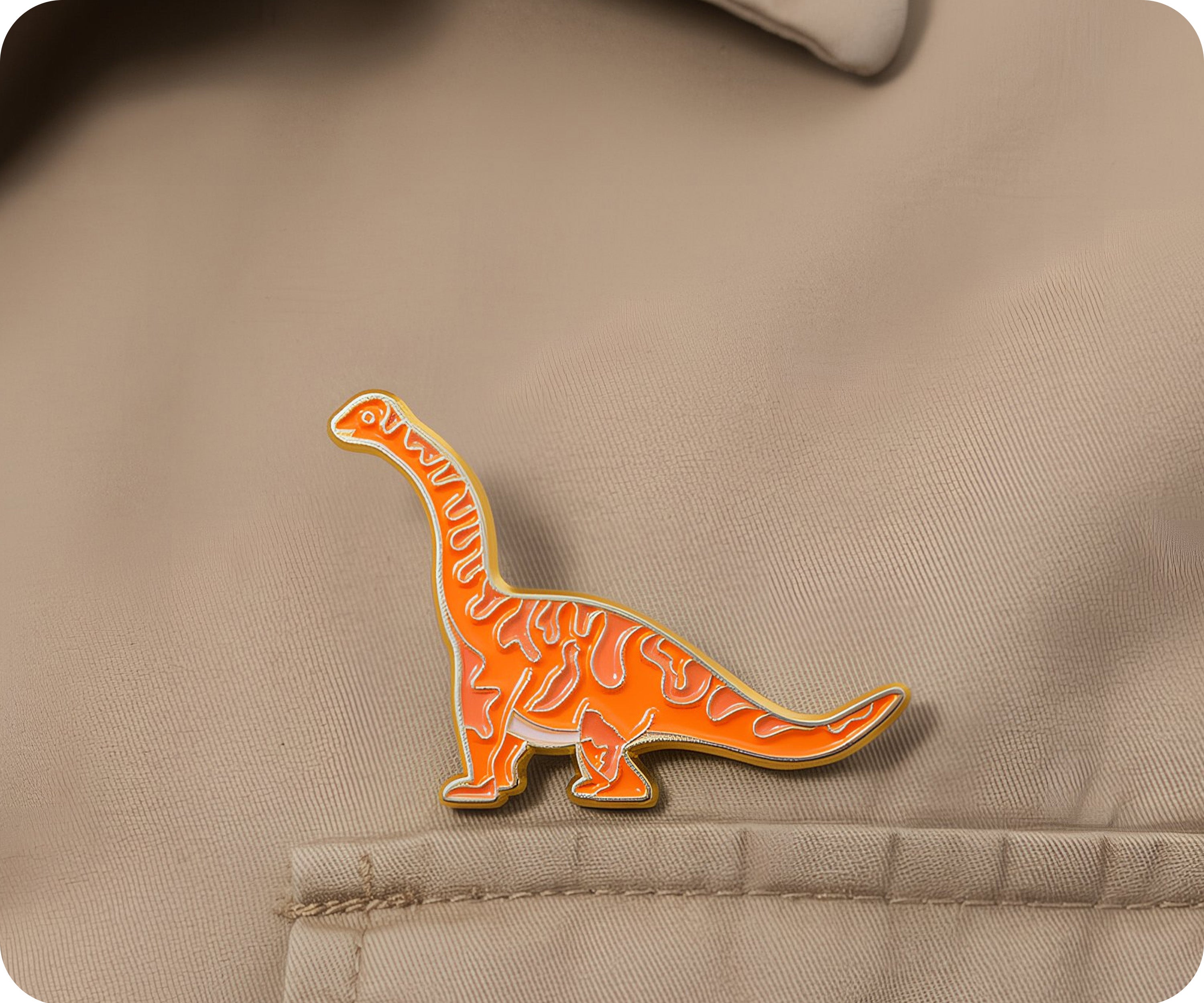 Insignia de pin de dinosaurio Brachiosaurus Jurásico