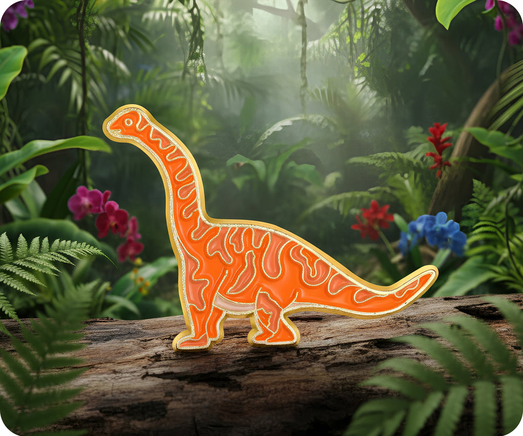 Insignia de pin de dinosaurio Brachiosaurus Jurásico