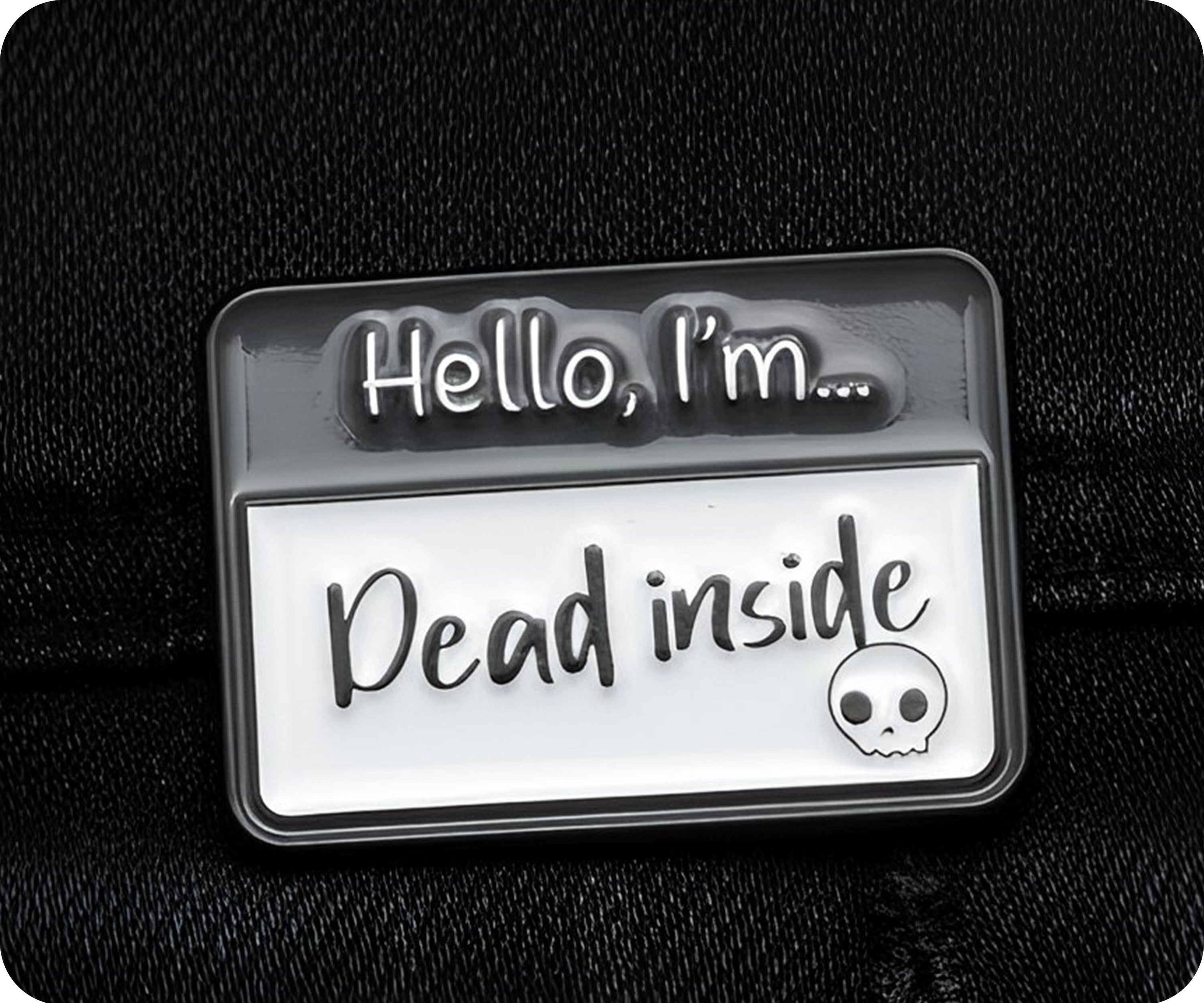 Hola, estoy muerto por dentro. Insignia de pin Imagen secundaria del producto