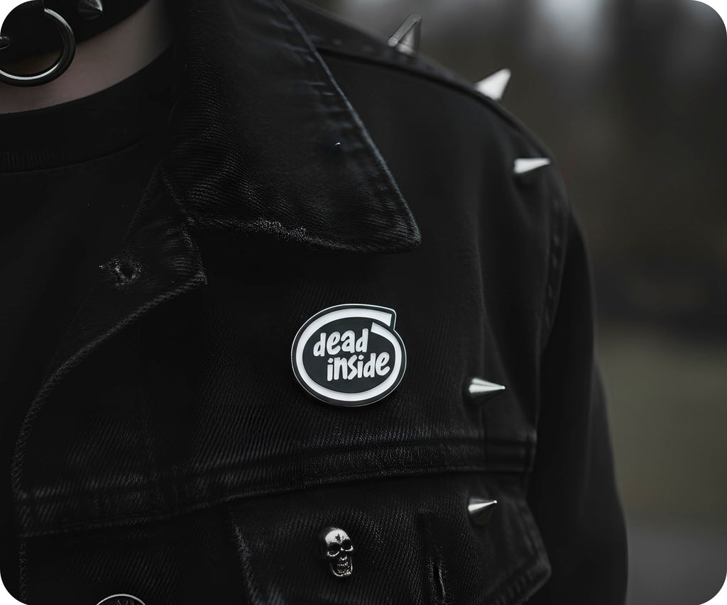 Dead Inside Computer Pin Badge