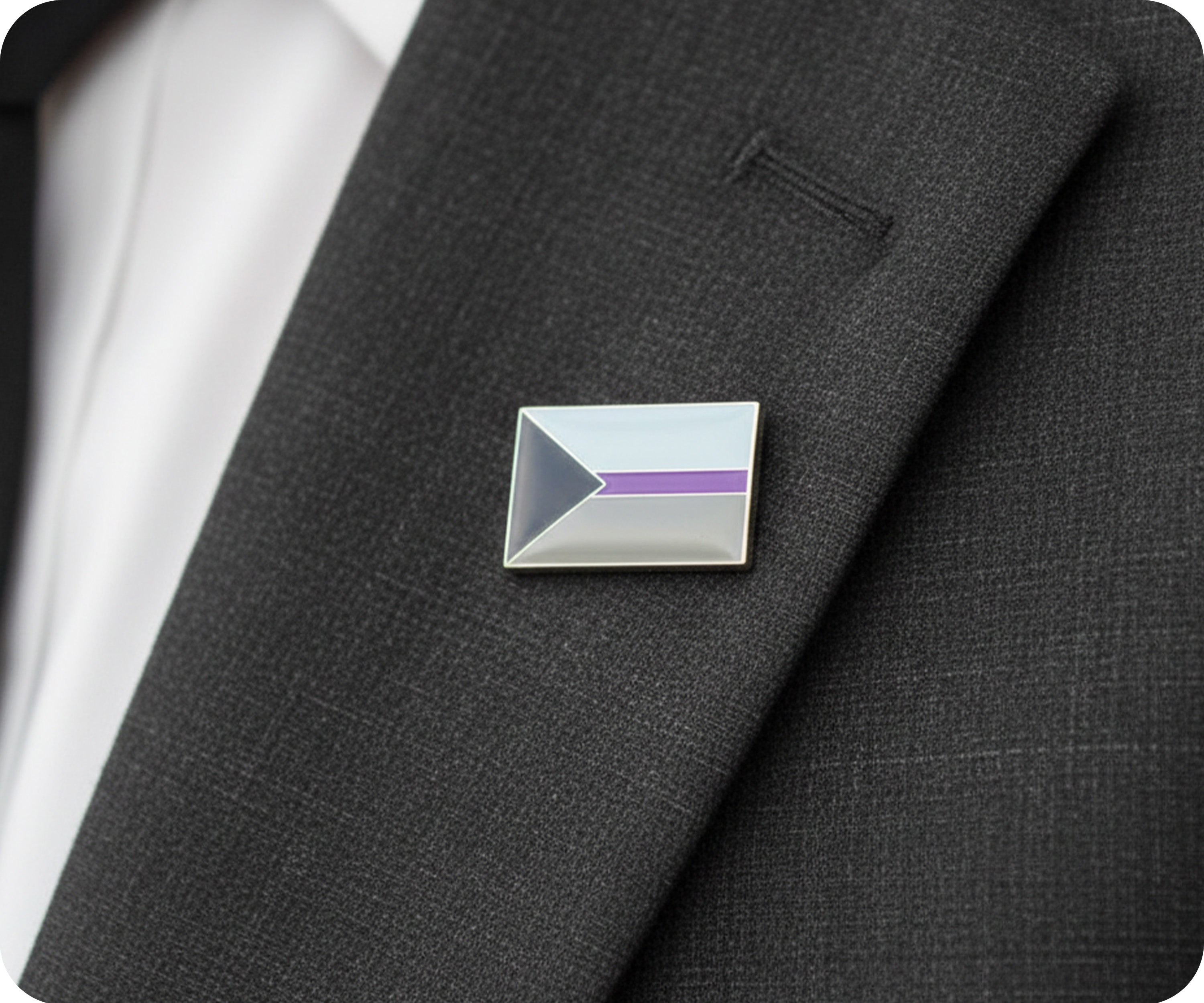 Demisexual Rectangle Pride Pin Badge