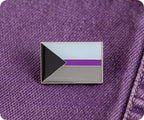 Demisexual Rectangle Pride Pin Badge