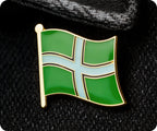 Devon Devonshire Regional English County Flag Pin Badge