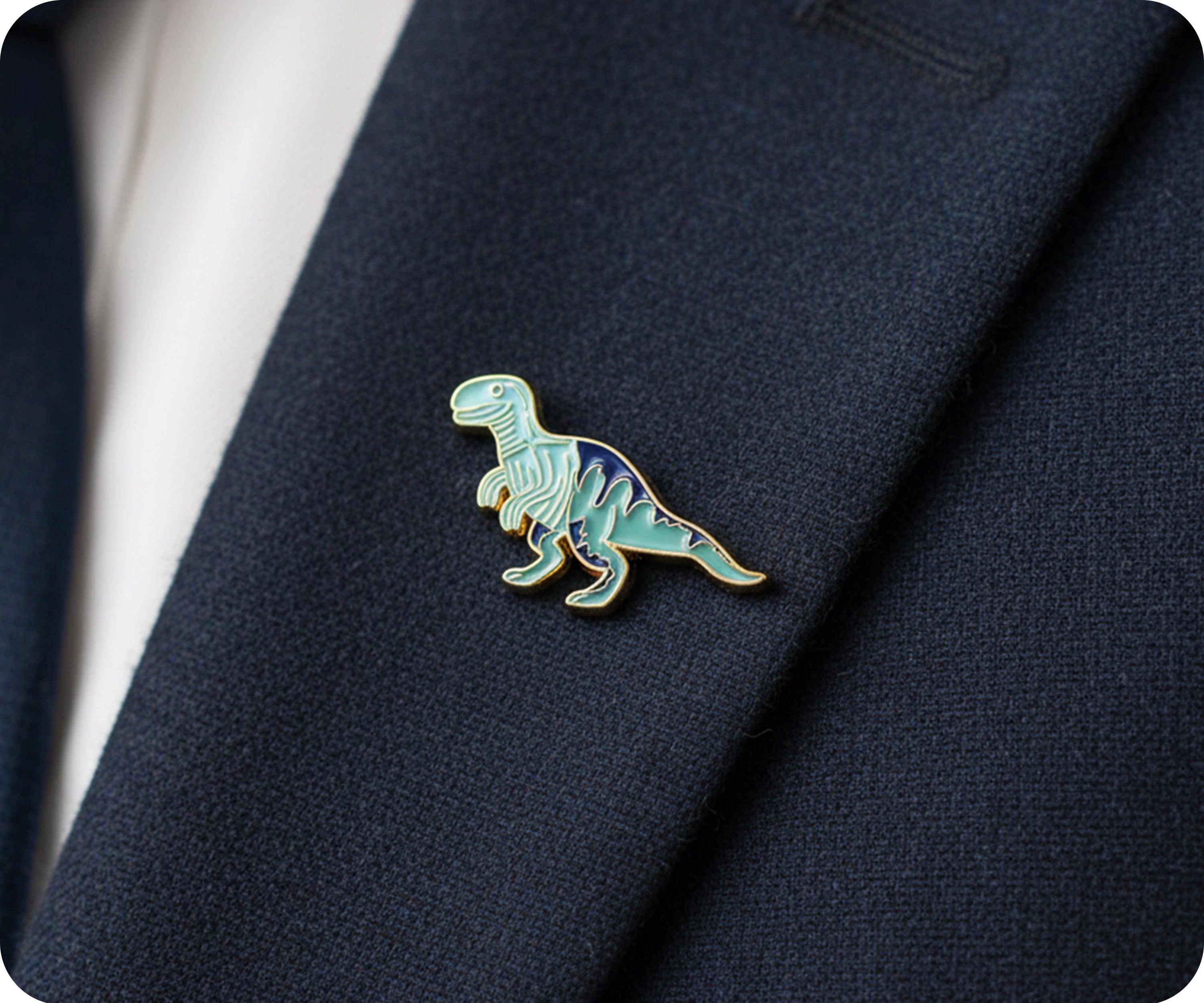 Tyrannosaurus T Rex Dinosaur Pin Badge