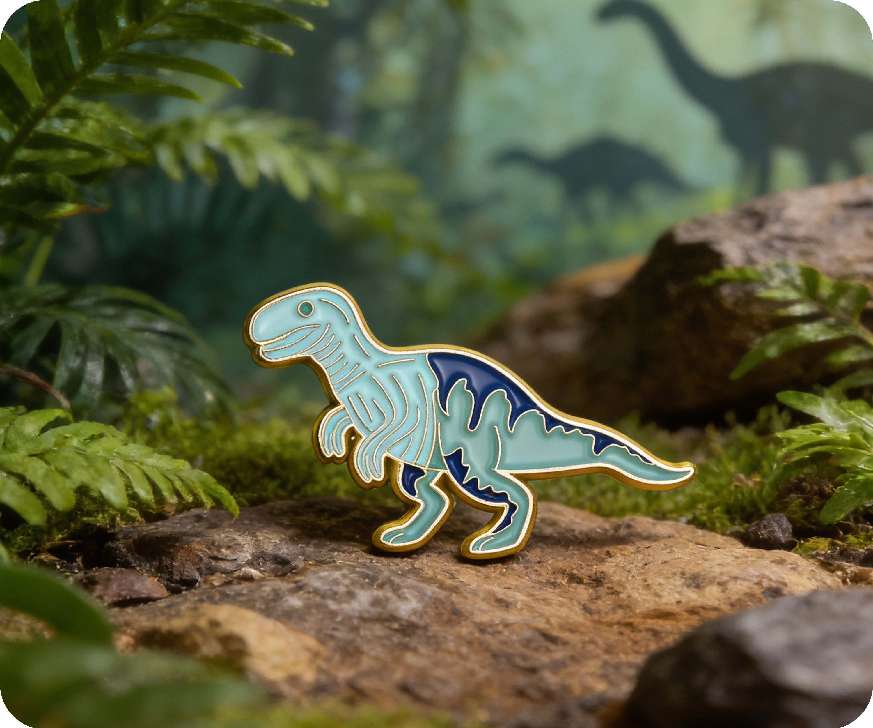 Tyrannosaurus T Rex Dinosaur Pin Badge