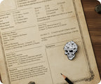Skull Dice Gaming Pin Badge