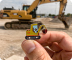 Cartoon Excavator Scooper Pin Badge