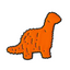 Brachiosaurus Dinosaur Chicken Nugget Fast Food Pin Badge