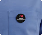 I Love Social Distancing Pin Badge