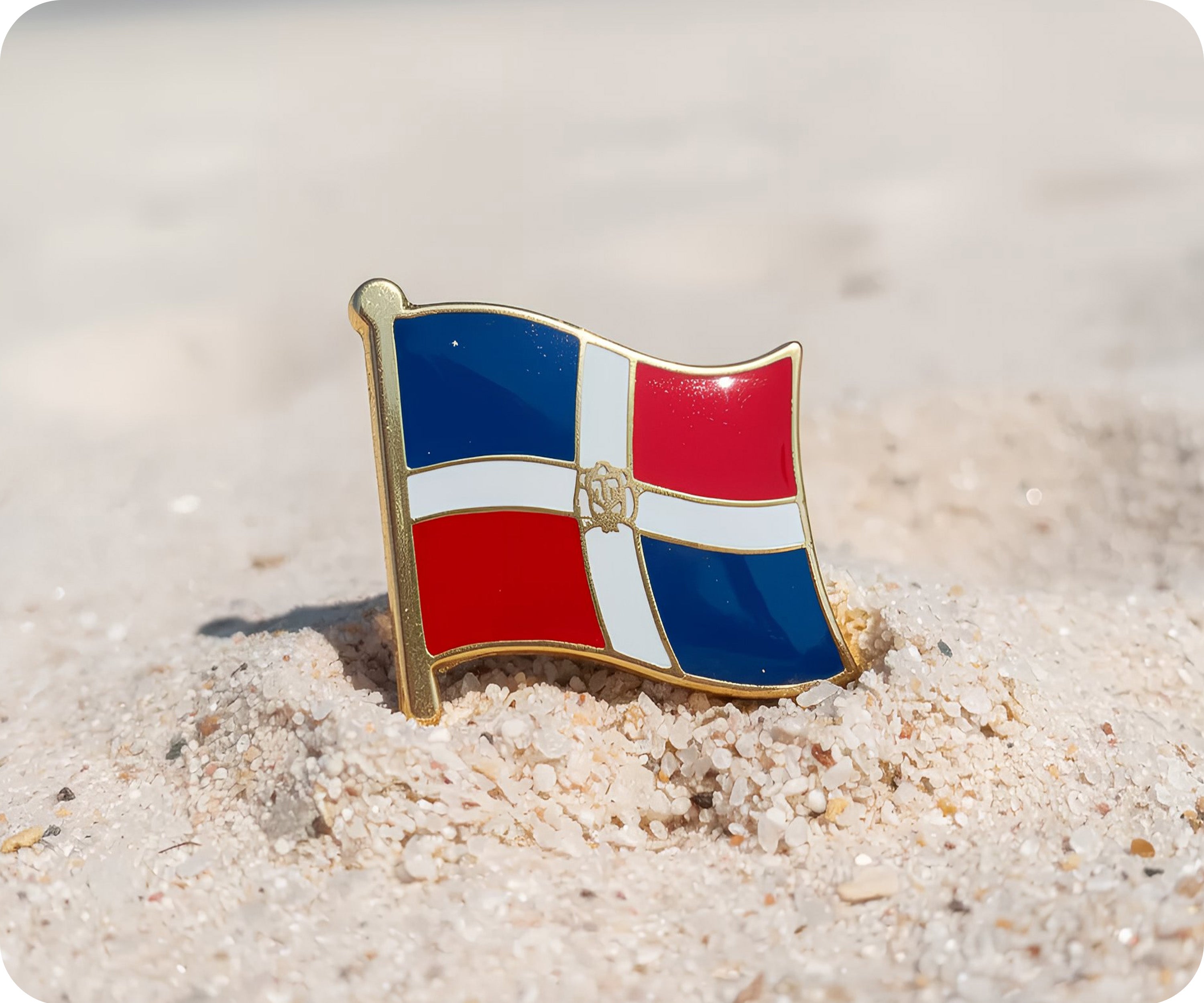 Pin de la Bandera de la República Dominicana Imagen secundaria del producto