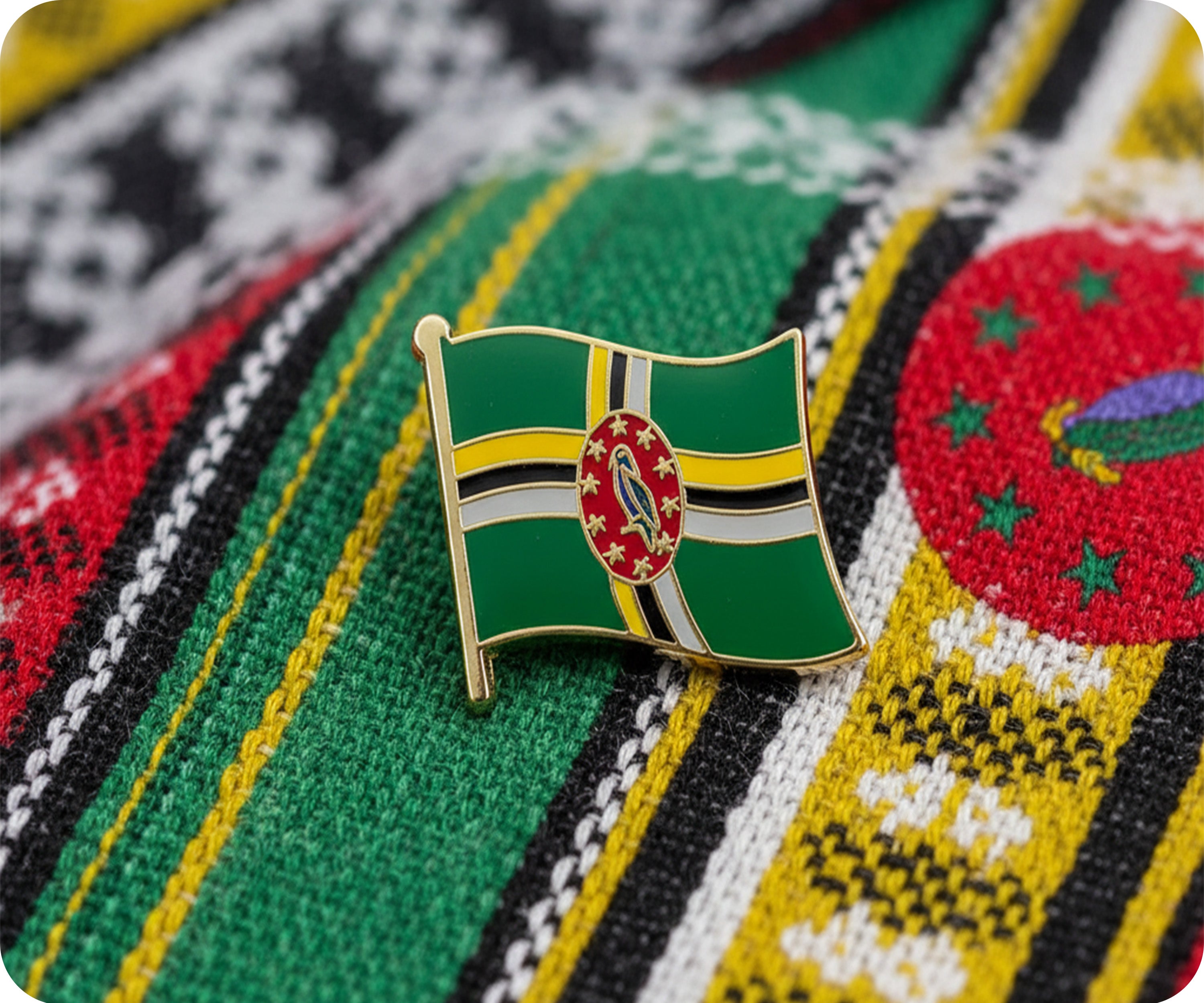 Dominica Flag Pin Badge