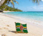 Dominica Flag Pin Badge