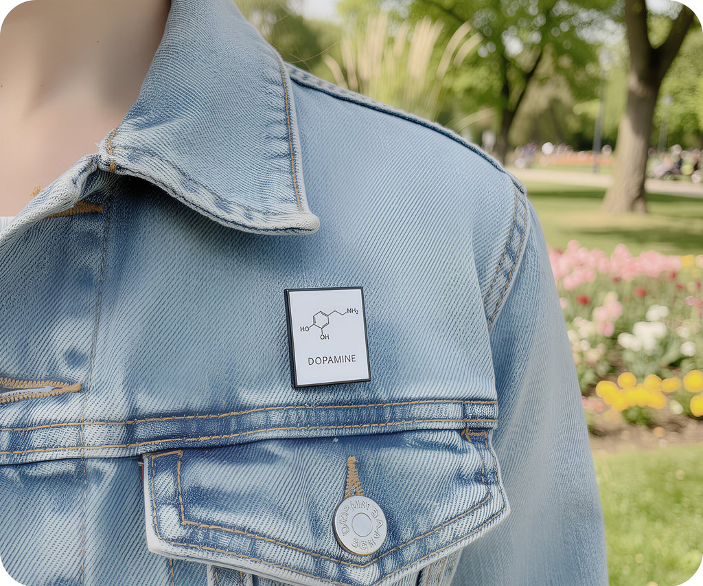 Dopamine Chemical Composition Pin Badge