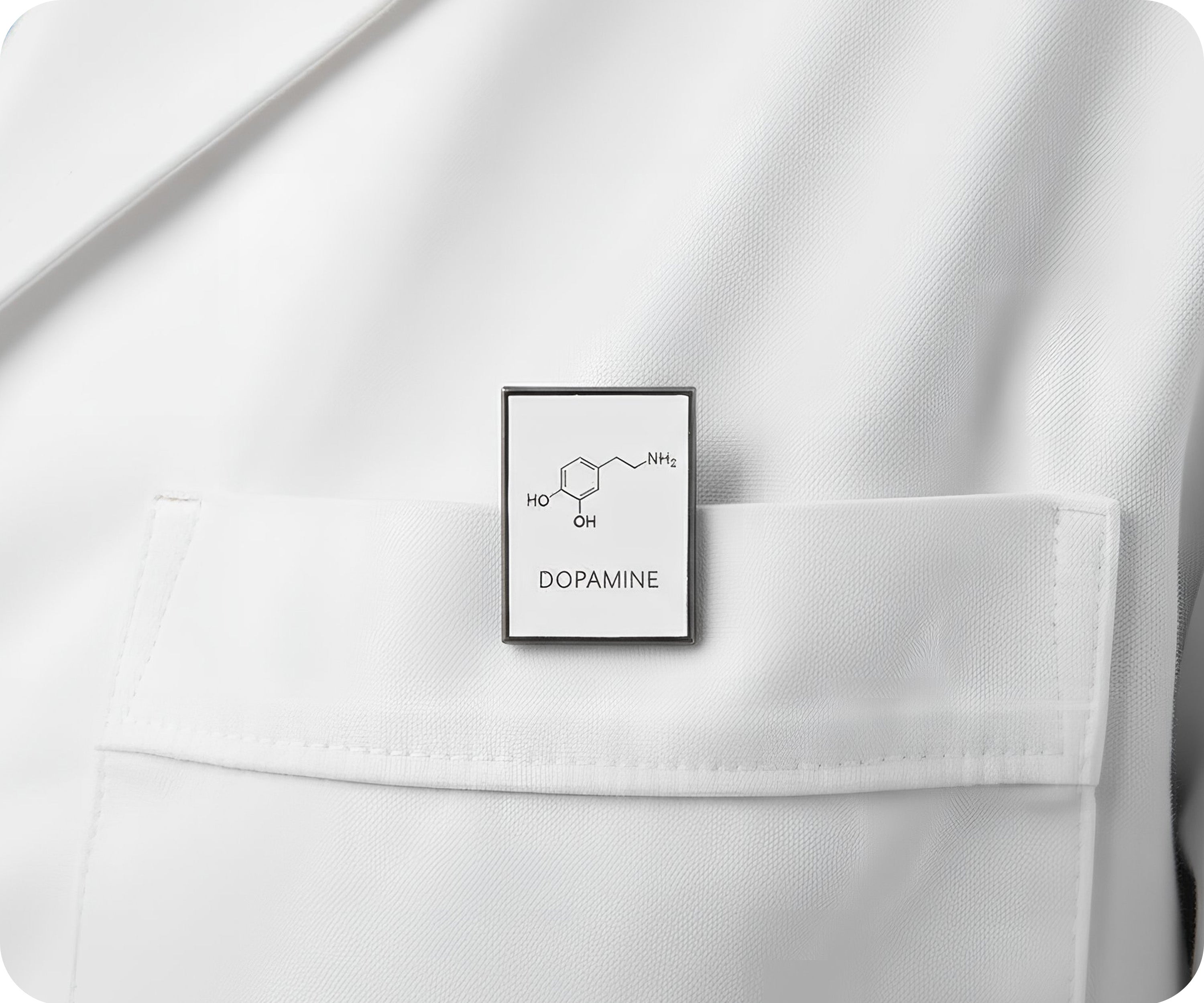 Insignia de solapa de la composición química de la dopamina Imagen secundaria del producto