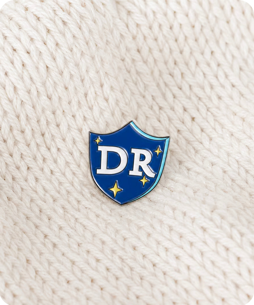 Doctor DR Shield Enamel Pin Badge