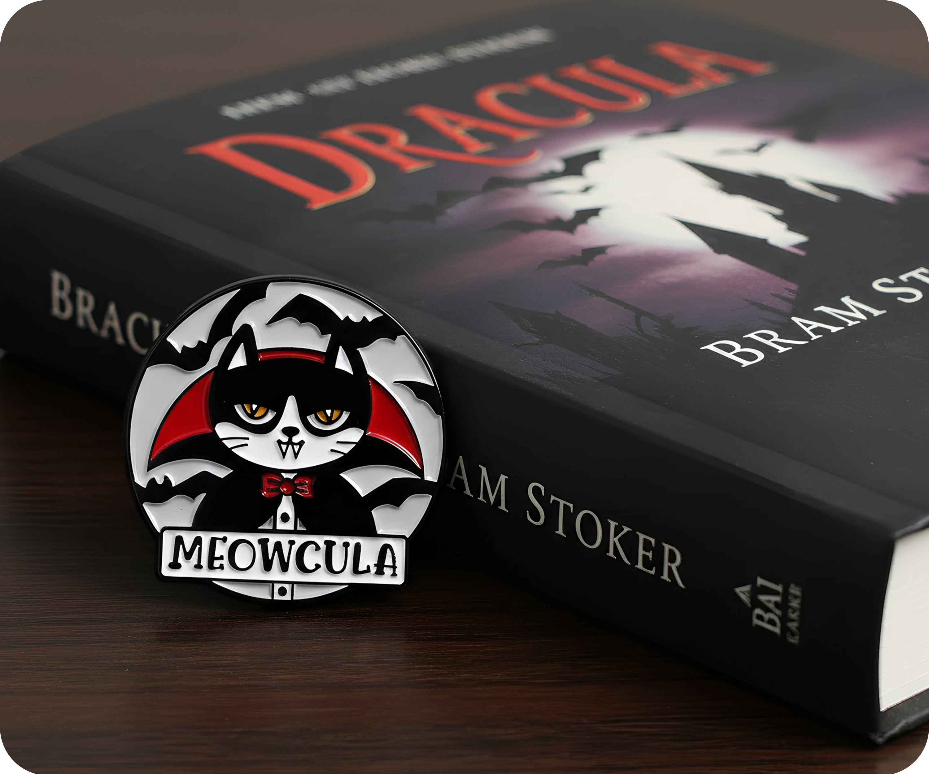 Meowcula Cat Pin Badge