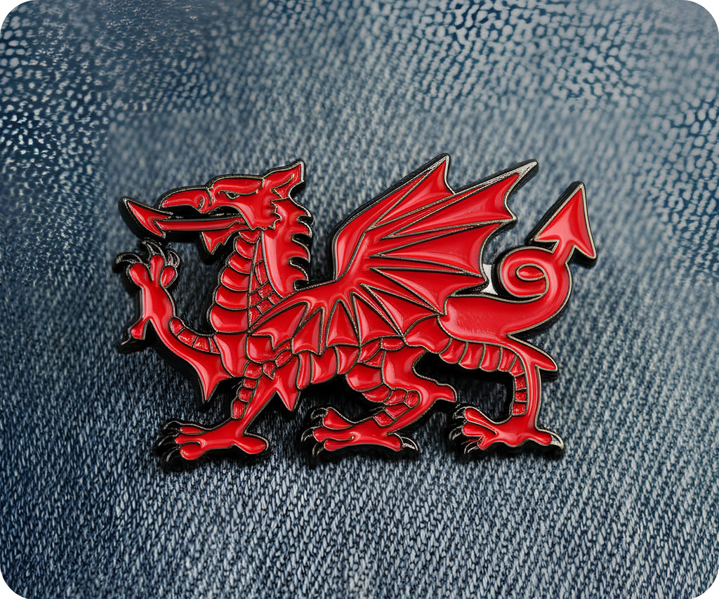 Y Ddraig Goch Welsh Wales Red Dragon Pin Badge