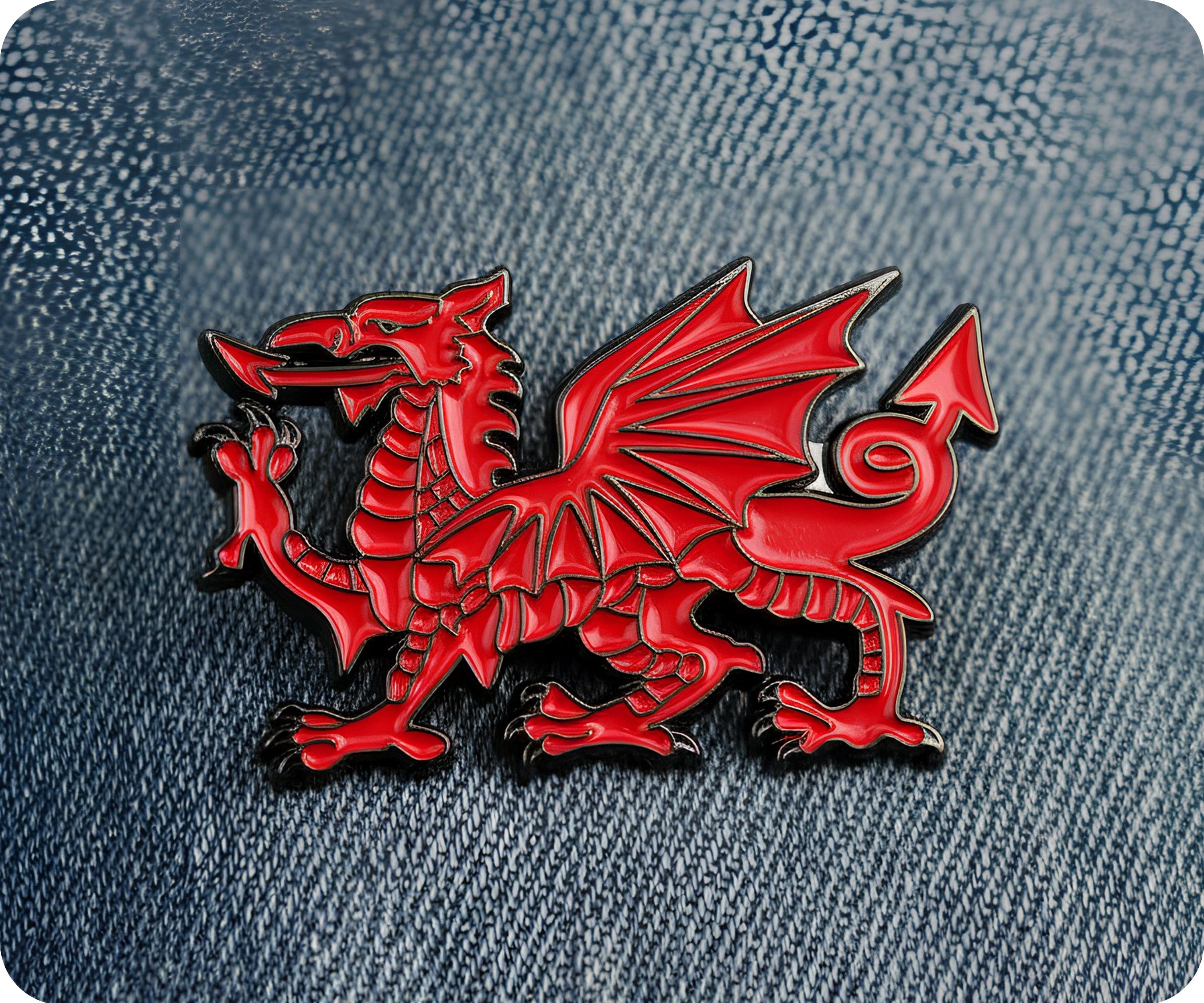 Y Ddraig Goch Welsh Wales Red Dragon Pin Badge