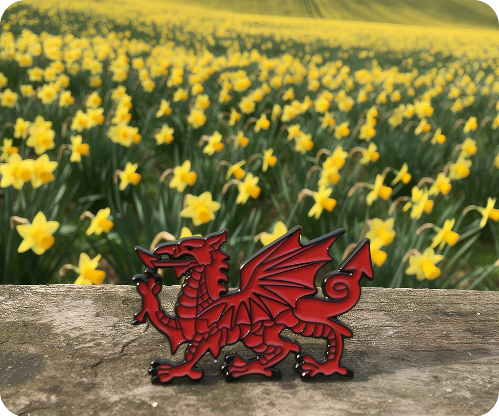 Y Ddraig Goch Welsh Wales Red Dragon Pin Badge