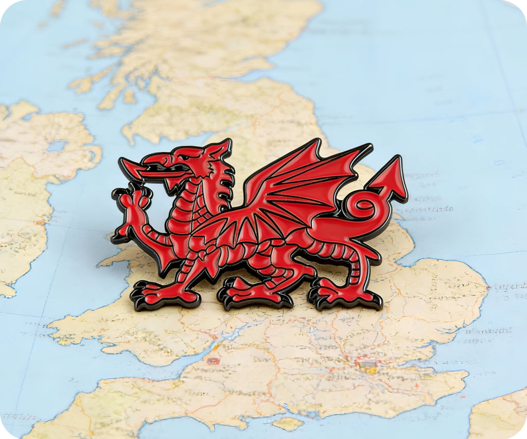 Y Ddraig Goch Welsh Wales Red Dragon Pin Badge