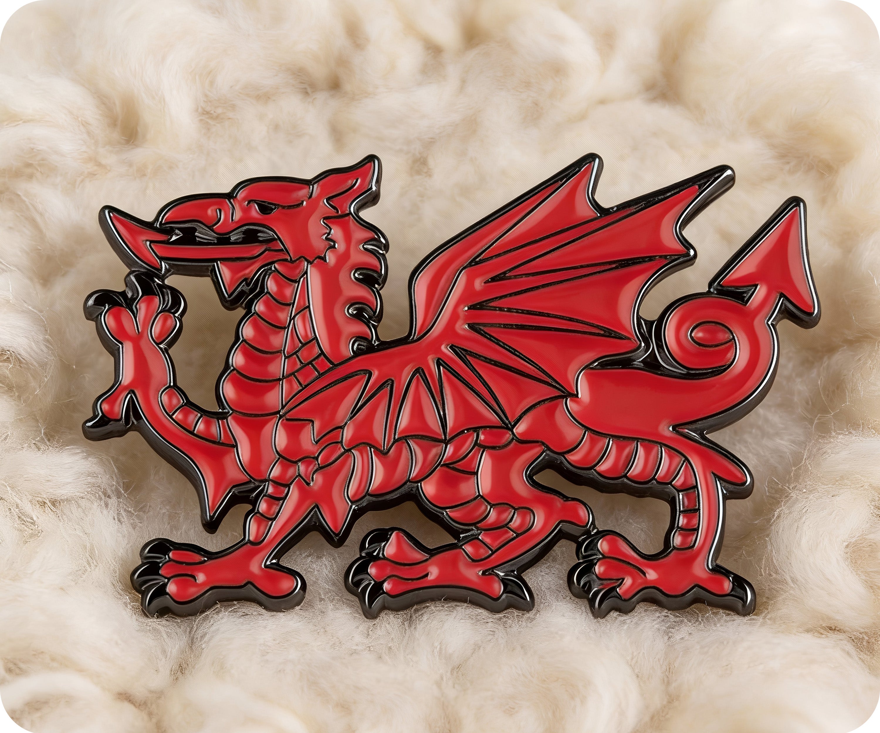 Insignia de alfiler Dragón Rojo Galés Y Ddraig Goch Imagen secundaria del producto