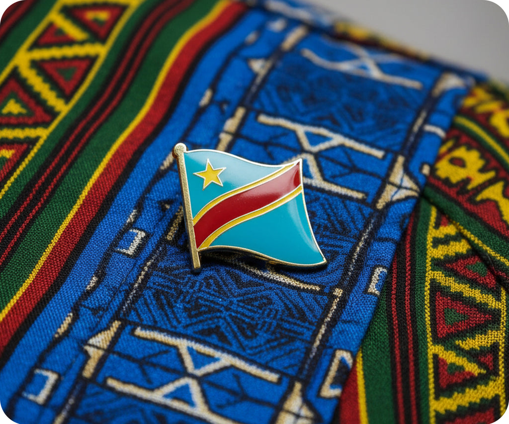 Democratic Republic of the Congo Flag Pin Badge