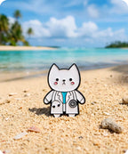 Cute Doctor Cat Enamel Pin Badge