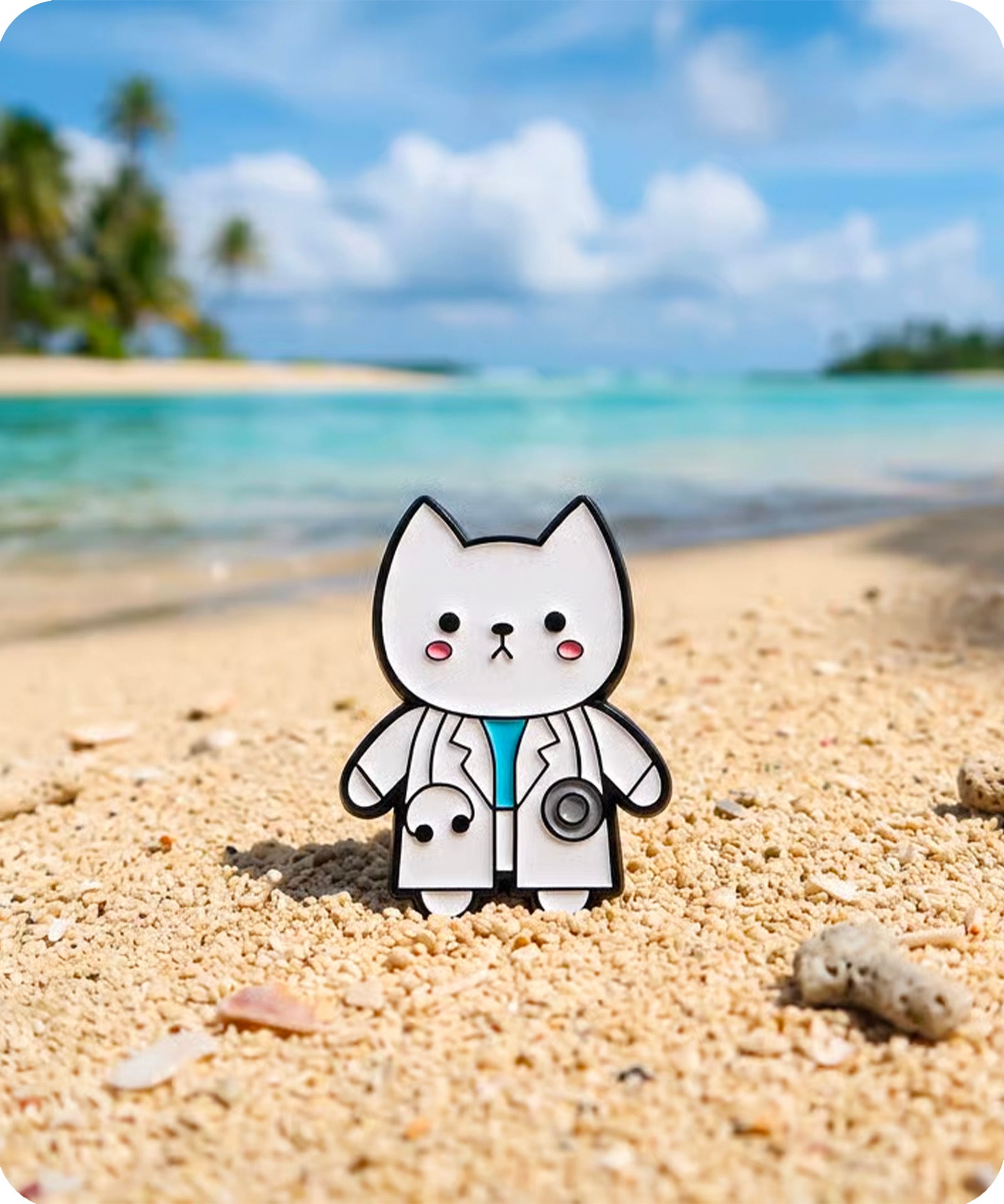 Cute Doctor Cat Enamel Pin Badge