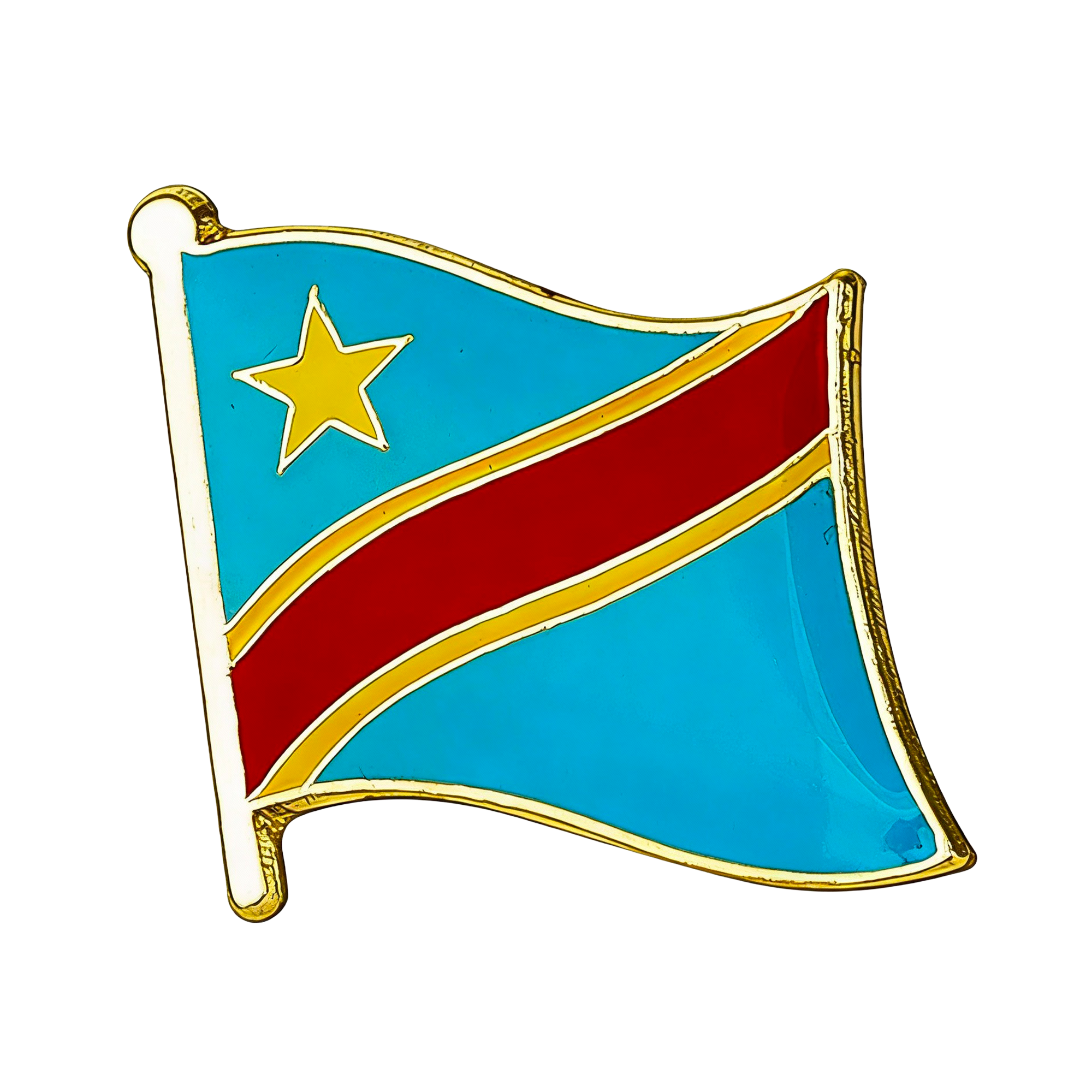 Democratic Republic of the Congo Flag Pin Badge