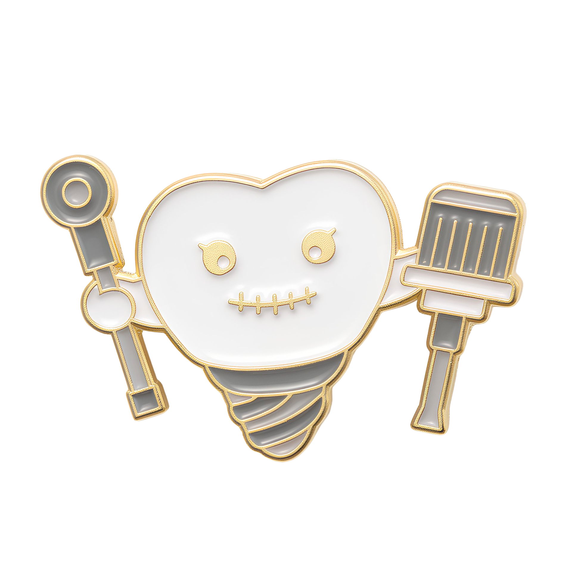 Pin Insignia de Dientes de Taladro de Dentista Imagen principal del producto