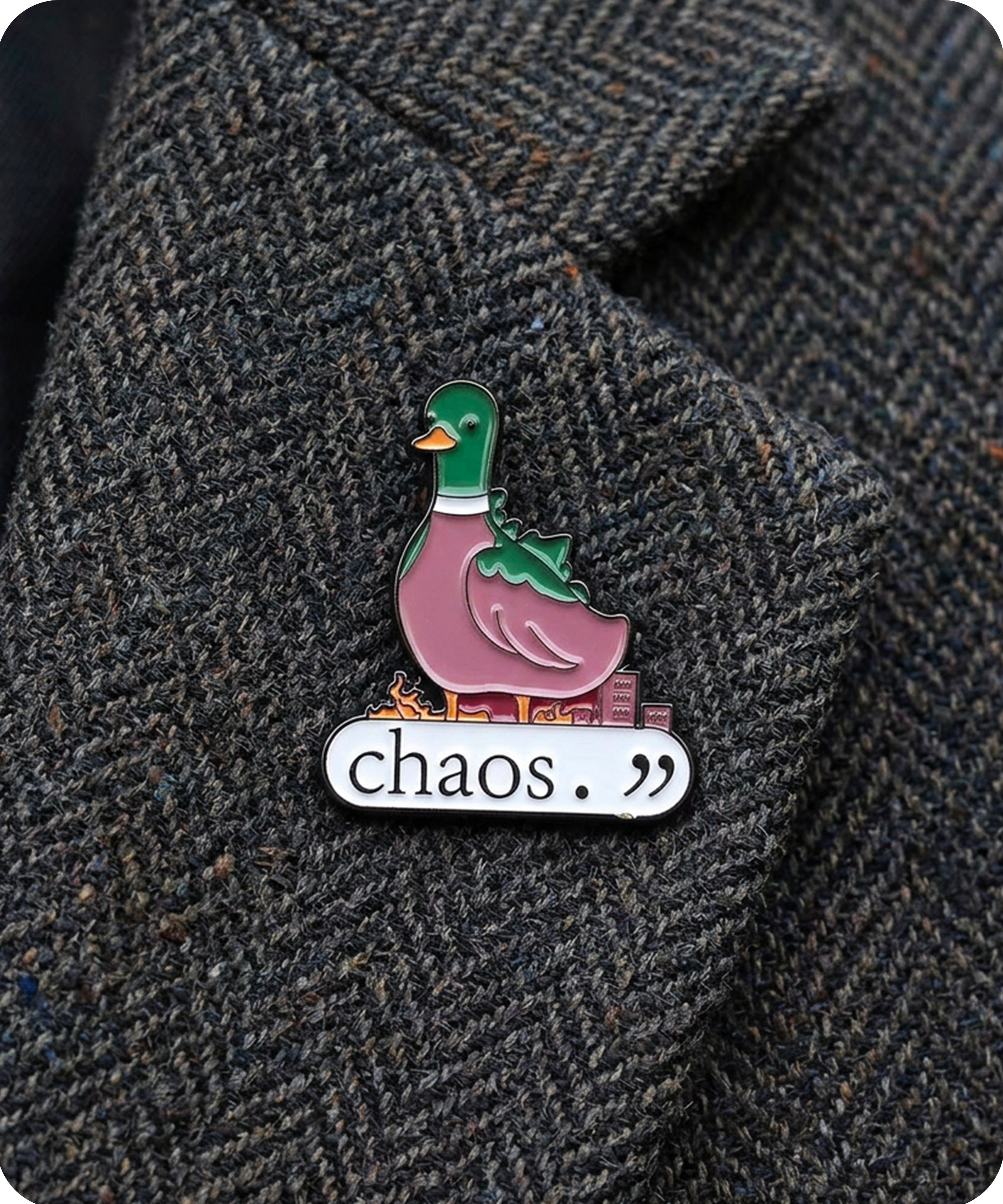 Chaos Duck Enamel Lapel Pin Badge Secondary image