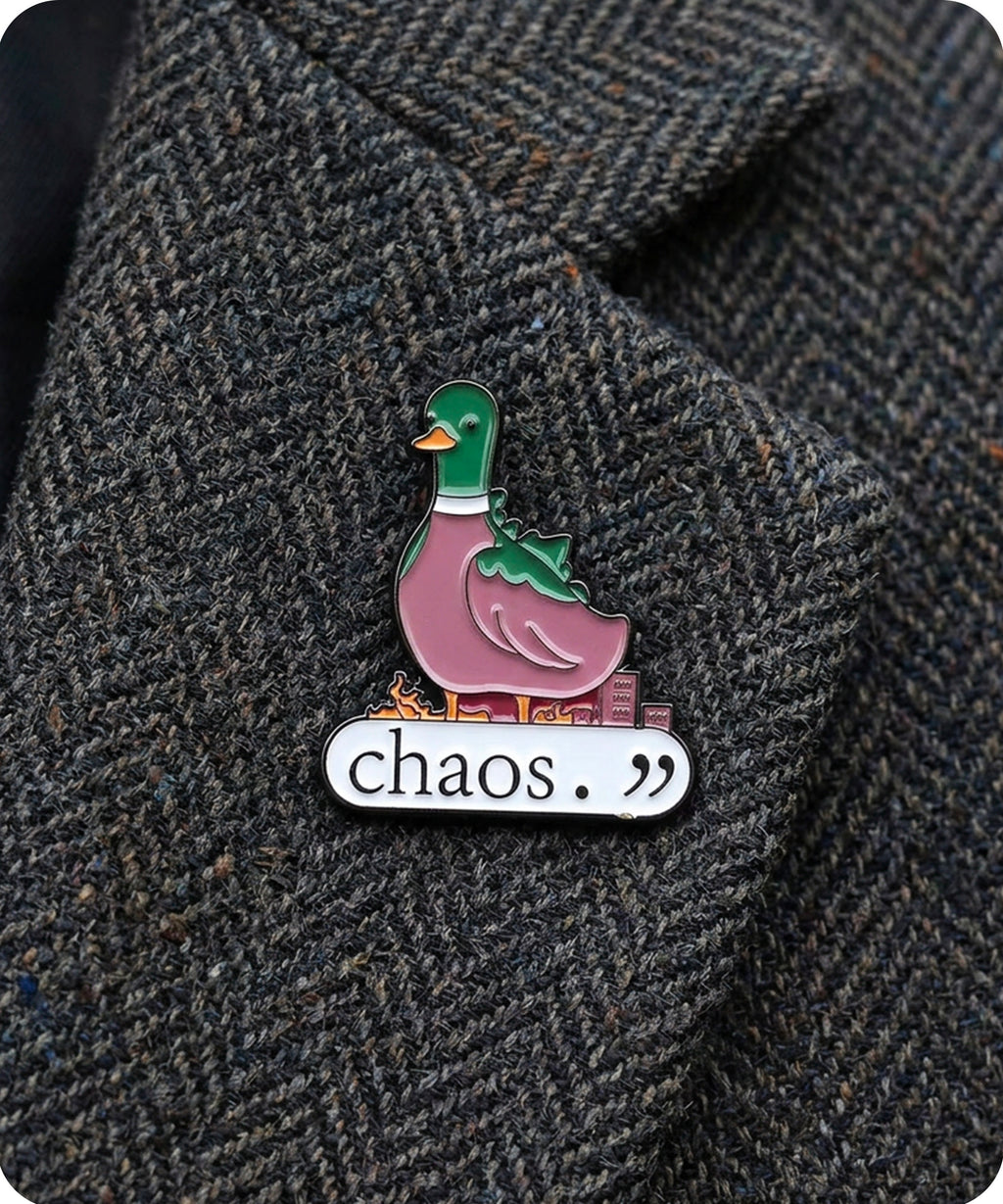 Chaos Duck Enamel Lapel Pin Badge