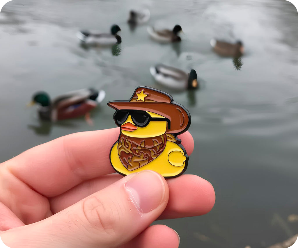 Cowboy Rubber Duck Pin Badge