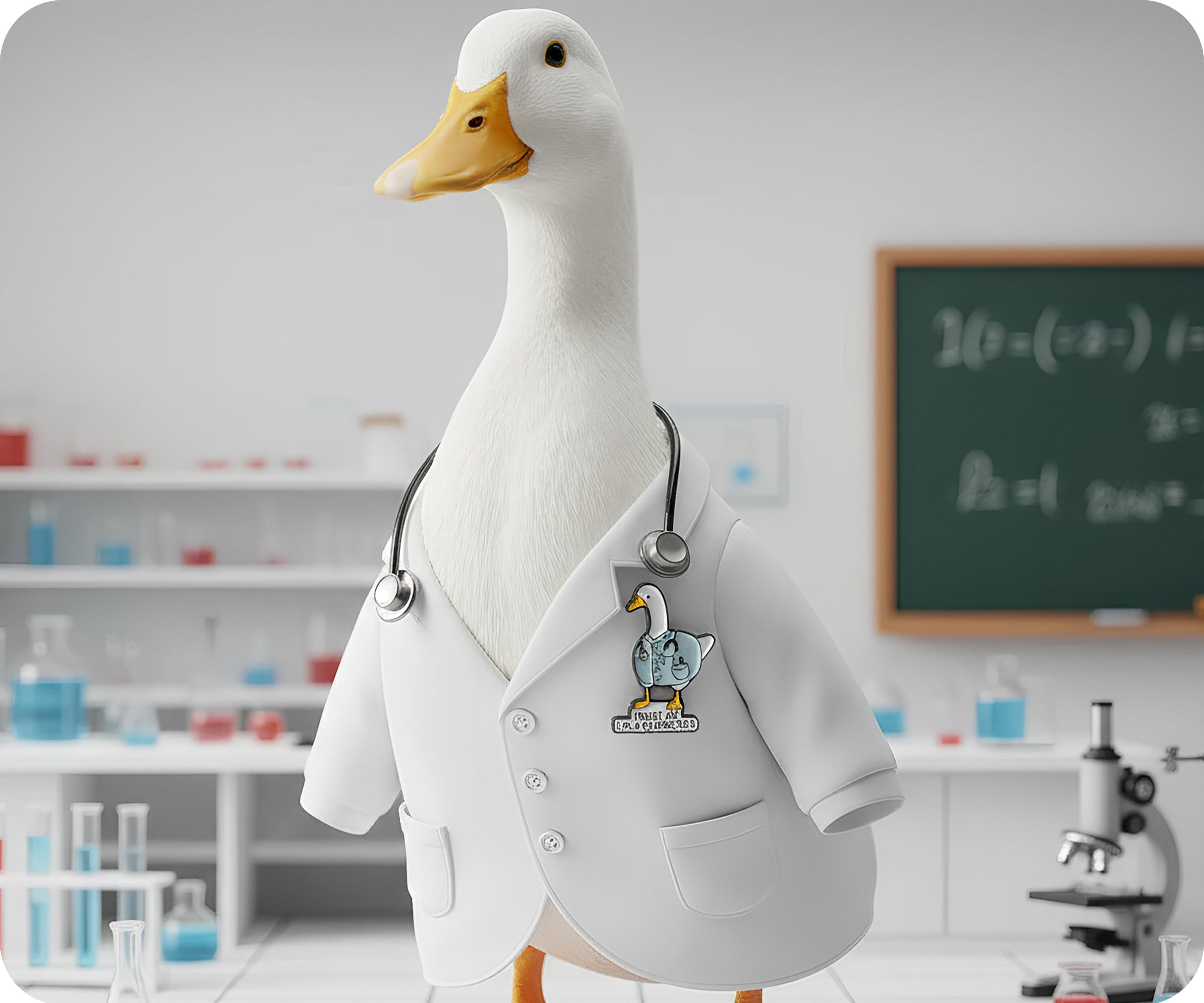 Insignia de pato médico "Trust Me I'm A Ducktor" Imagen secundaria del producto