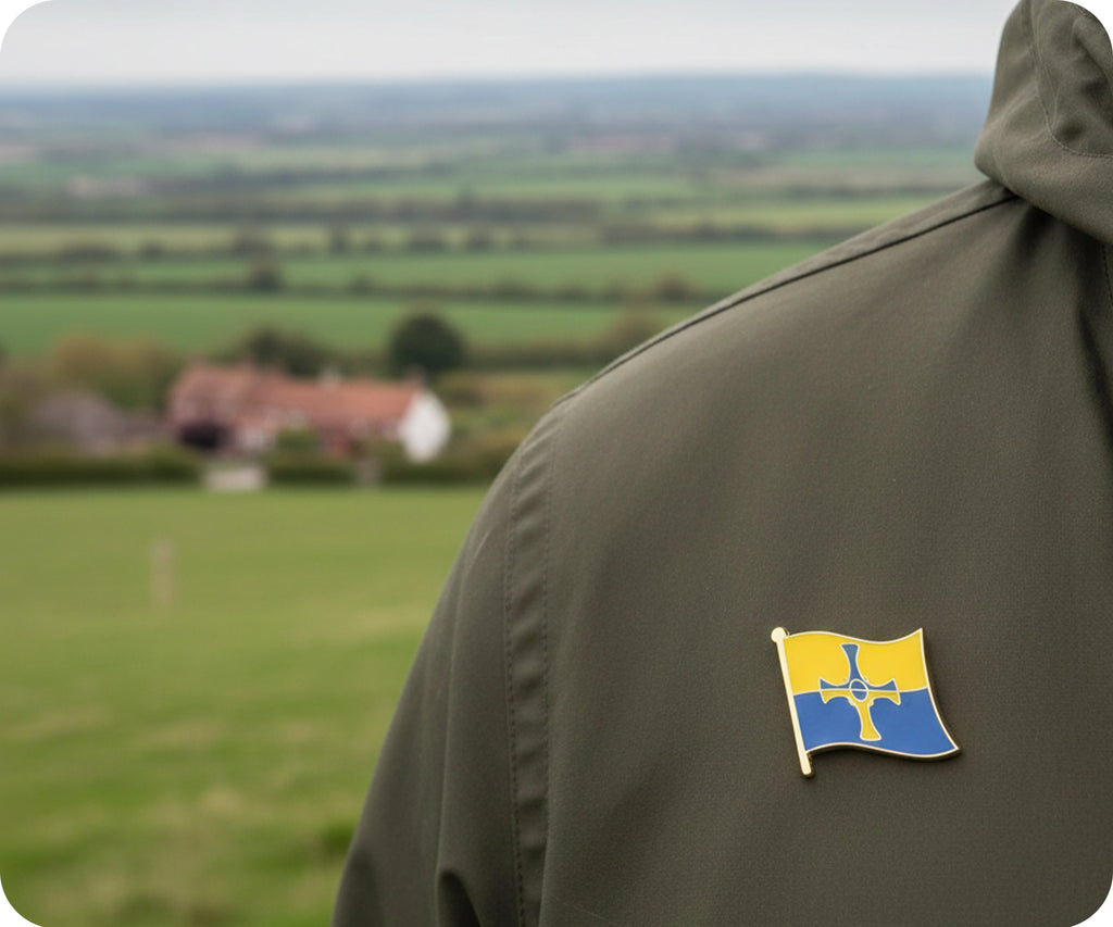 County Durham Regional English County Flag Pin Badge