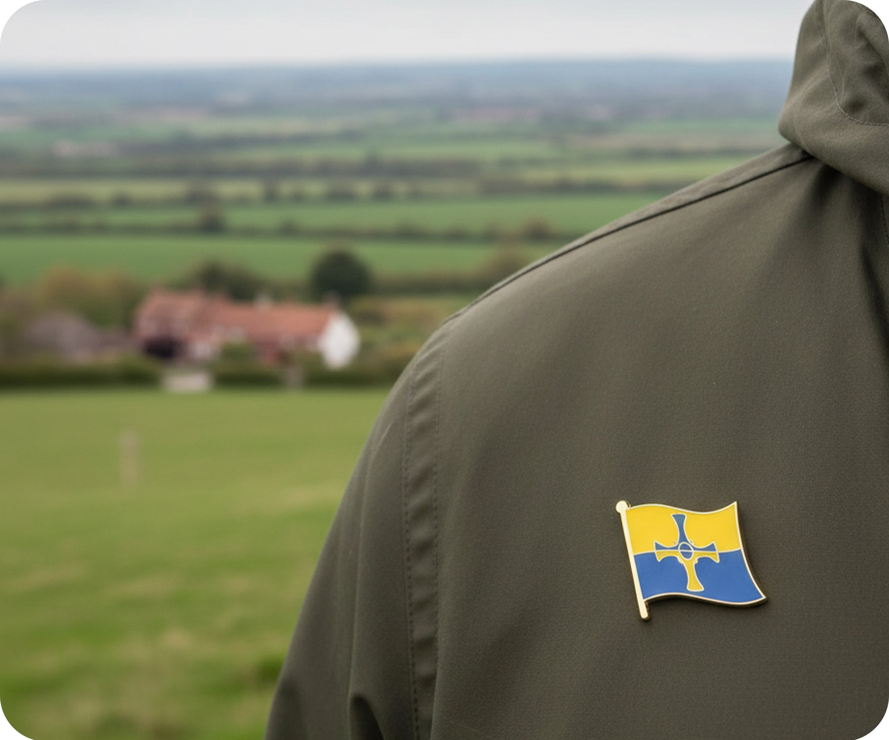 County Durham Regional English County Flag Pin Badge