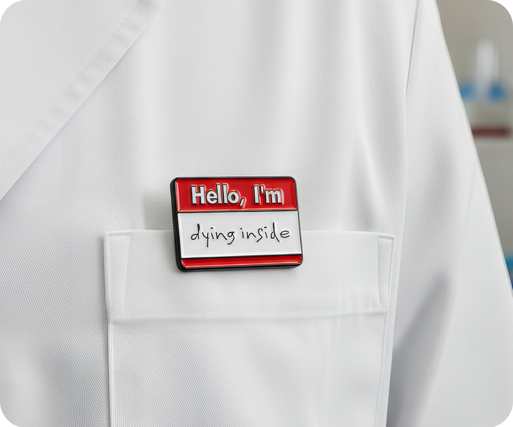 Hello, I'm Dying Inside Pin Badge