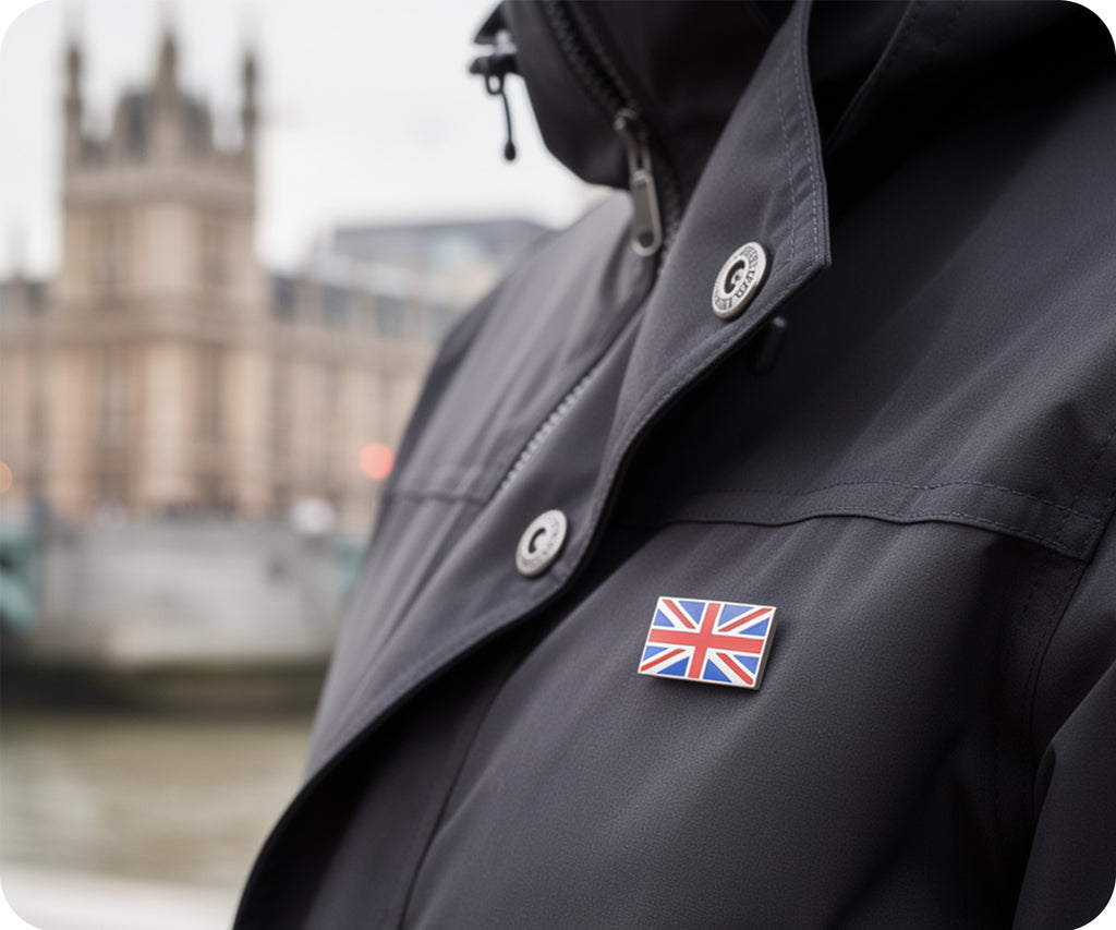 United Kingdom Union Jack Rectangle Pin Badge