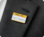 Hello I'm Easily Distracted Pin Badge
