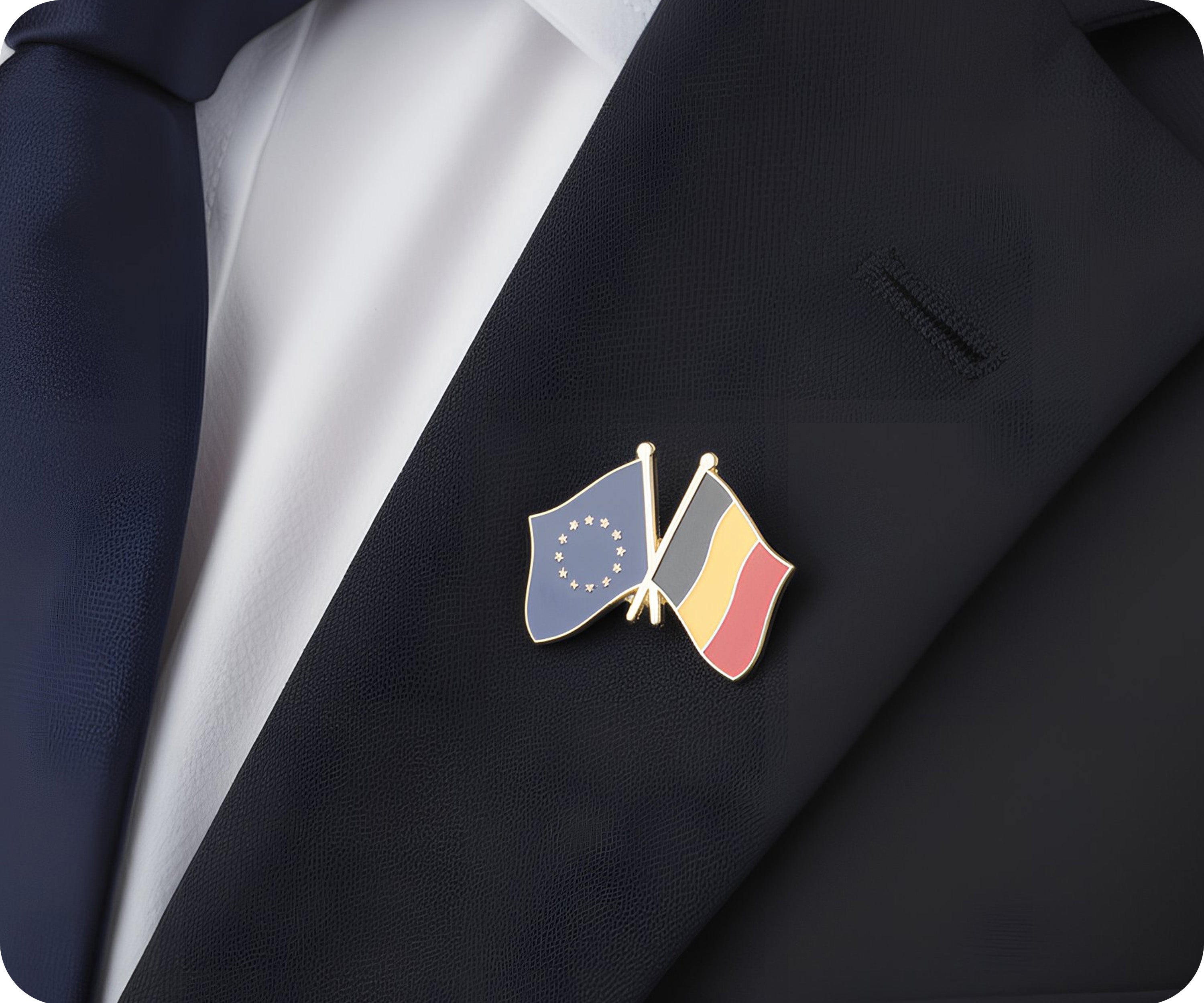 European Union & Belgium Friendship Pin Badge
