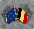 European Union & Belgium Friendship Pin Badge