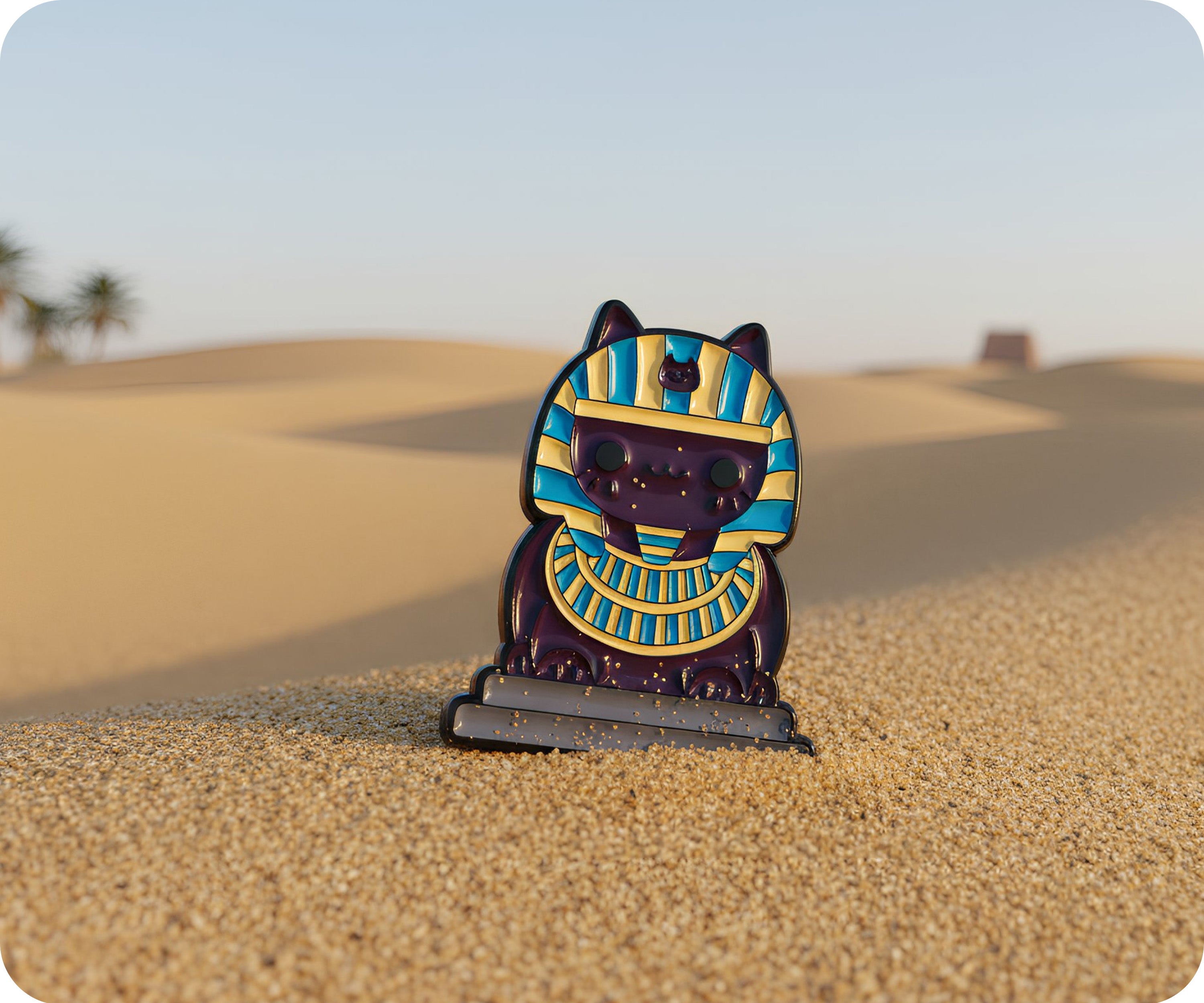 Pin divertido de gato Cleo de Egipto