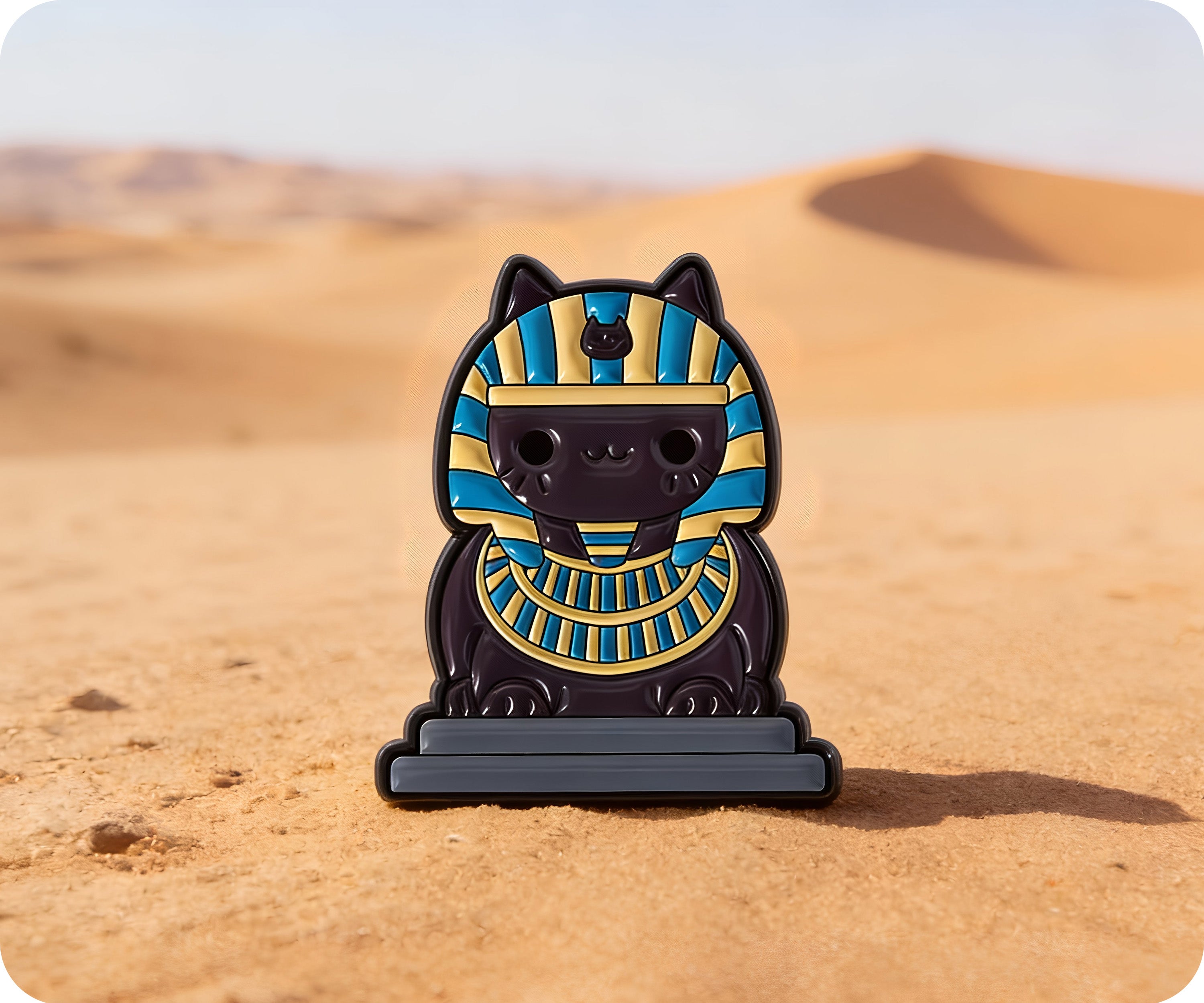 Pin divertido de gato Cleo de Egipto