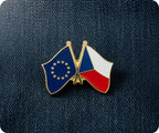 European Union & Czech Republic Friendship Pin Badge