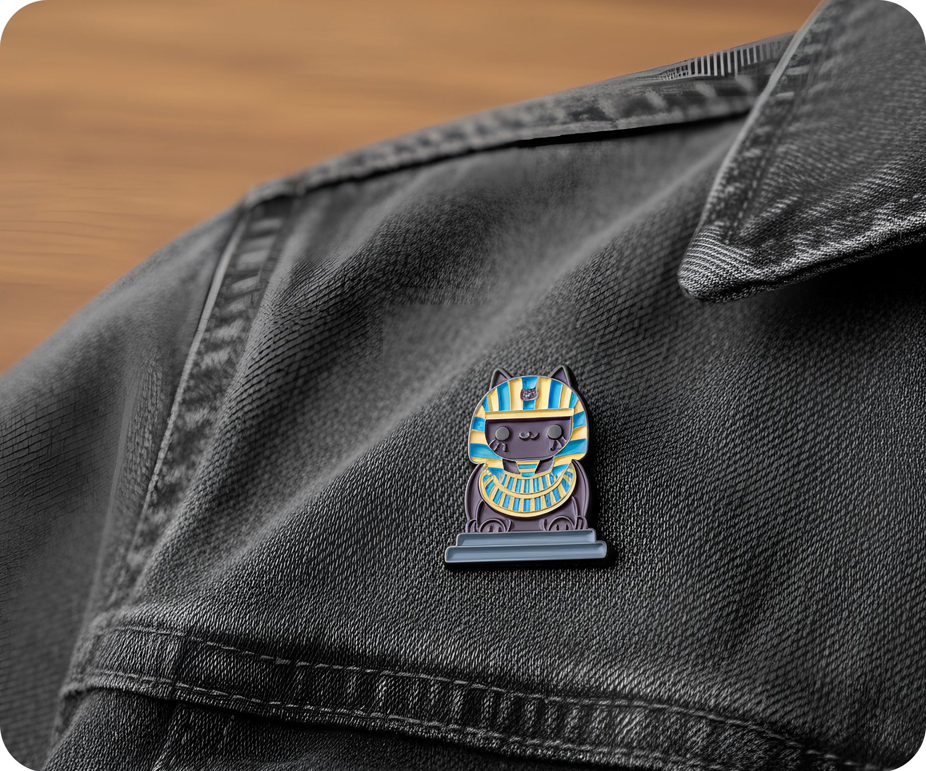 Pin divertido de gato Cleo de Egipto