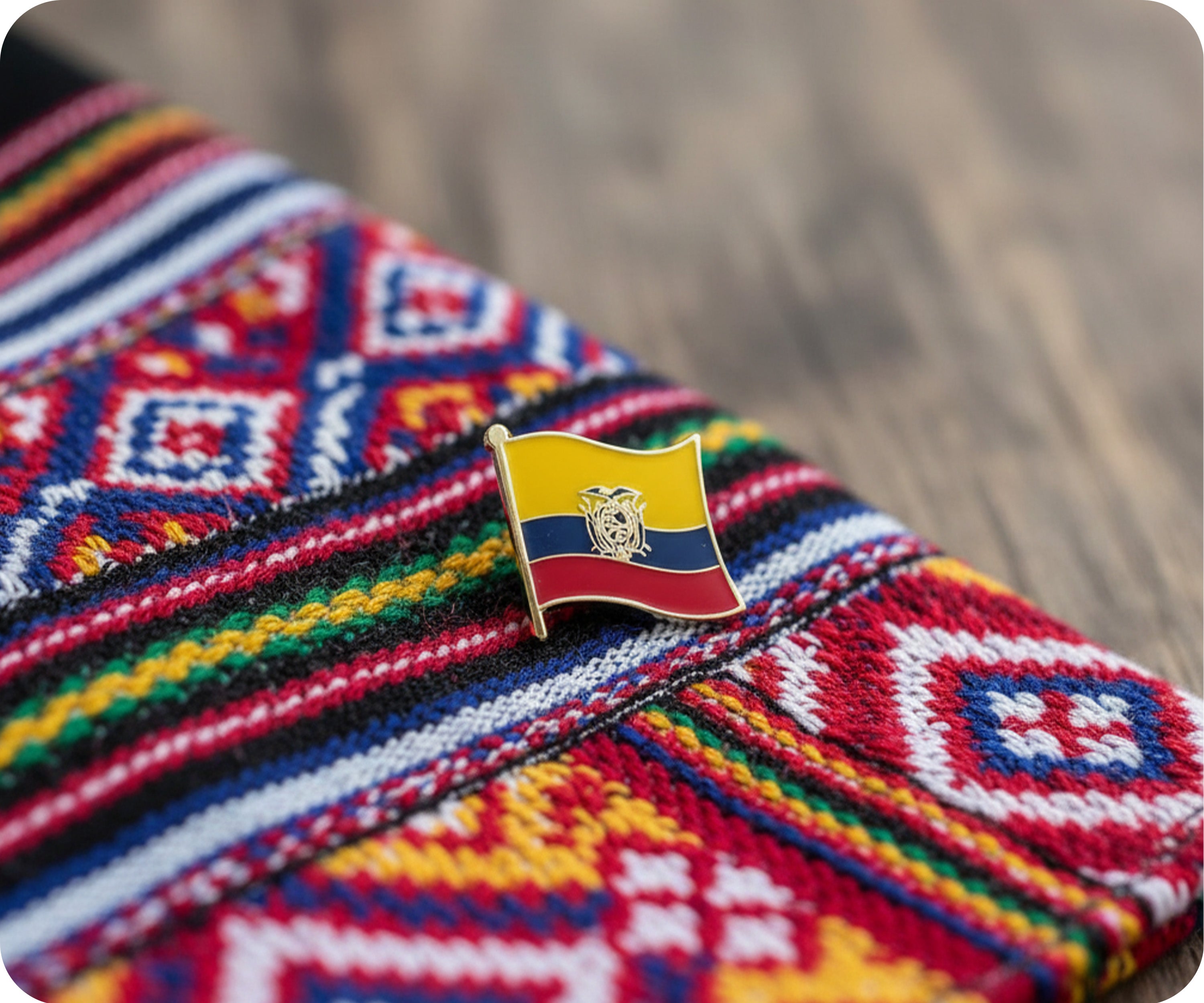 Ecuador Flag Pin Badge